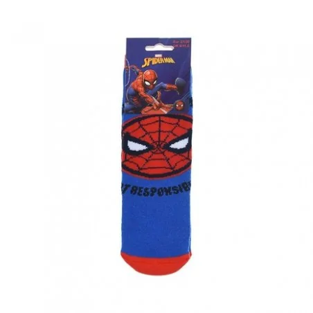 Marvel Spiderman Παιδικές Αντιολισθητικές Κάλτσες πετσετέ (VH0621 blue)