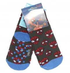 Marvel Spiderman Παιδικές Αντιολισθητικές Κάλτσες πετσετέ (VH0621 d.grey) - Κάλτσες χειμωνιάτικες - αντιολισθητικές αγόρι