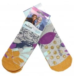 Disney Frozen Παιδικές Αντιολισθητικές Κάλτσες πετσετέ (VH0610 grey) - Κάλτσες χειμωνιάτικες - αντιολισθητικές κορίτσι