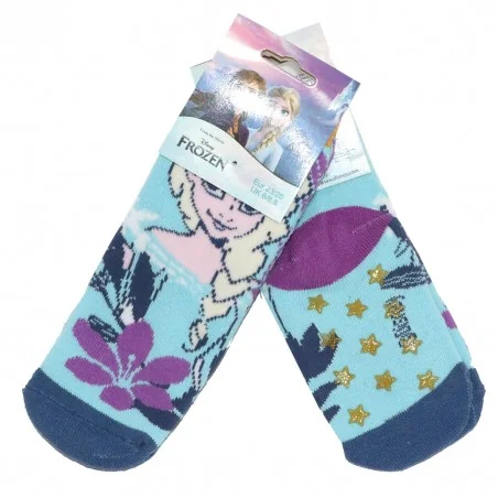 Disney Frozen Παιδικές Αντιολισθητικές Κάλτσες πετσετέ (VH0610 blue) - Κάλτσες χειμωνιάτικες - αντιολισθητικές κορίτσι