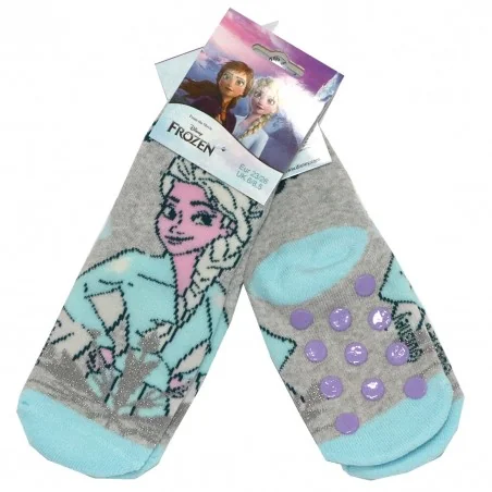 Disney Frozen Παιδικές Αντιολισθητικές Κάλτσες πετσετέ (VH0679 grey) - Κάλτσες χειμωνιάτικες - αντιολισθητικές κορίτσι