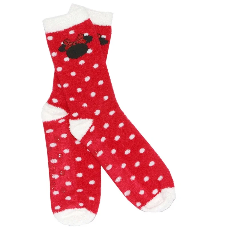 Disney Mickey Mouse γυναικείες χνουδωτές κάλτσες (VH3571 red) Disney Mickey Mouse γυναικείες χνουδωτές κάλτσες (VH3571 red)