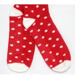 Disney Mickey Mouse γυναικείες χνουδωτές κάλτσες (VH3571 red) - Γυναικείες Κάλτσες