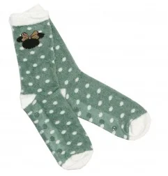Disney Mickey Mouse γυναικείες χνουδωτές κάλτσες (VH3571 green) - Γυναικείες Κάλτσες