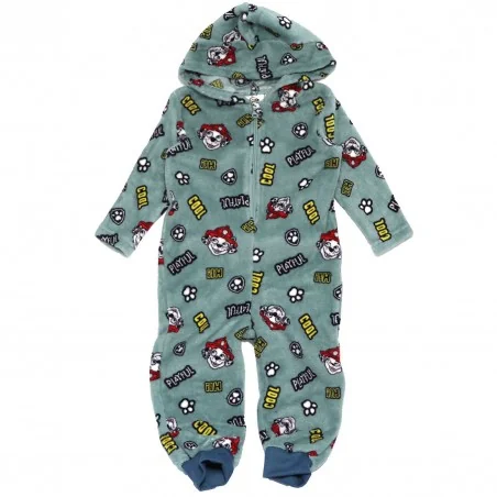 Paw Patrol Ολόσωμη Πιτζάμα Fleece Coral για αγόρια (HW2140) - Ολόσωμες Πιτζάμες
