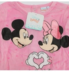 Disney Baby Minnie Mouse Βρεφικό βελούδινο Φορμάκι (HU0320 Pink)