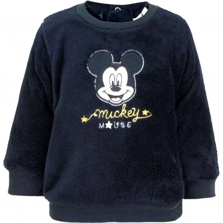 Disney Baby Mickey Mouse Βρεφική Μπλουζα Fleece Coral (TH0081BLack) - Ζακέτες - Μπλούζες φούτερ