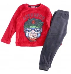 Marvel Avengers Πιτζάμα Για Αγόρια Fleece Coral (HU2109 RED) - Χειμωνιάτικες / εποχιακές πιτζάμες