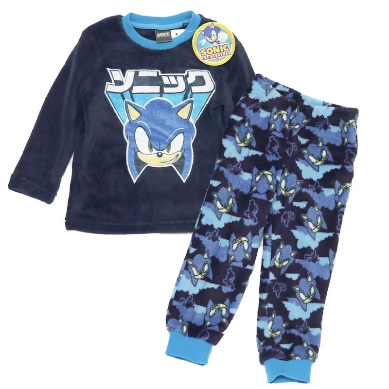Sonic Πιτζάμα Για Αγόρια Fleece Coral (HW2153 navy) Sonic Πιτζάμα Για Αγόρια Fleece Coral (HW2153 navy)