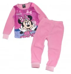 Disney Minnie Mouse Fleece πιτζάμα για κορίτσια (DIS MF 52 04 9670/9671 W pink) - Χειμωνιάτικες / εποχιακές πιτζάμες
