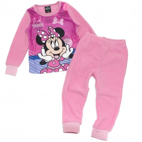 Disney Minnie Mouse Fleece πιτζάμα για κορίτσια (DIS MF 52 04 9670/9671 W pink) - Χειμωνιάτικες / εποχιακές πιτζάμες
