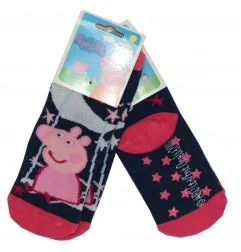Peppa Pig Παιδικές Αντιολισθητικές Κάλτσες πετσετέ (HU0666 Navy) - Κάλτσες χειμωνιάτικες - αντιολισθητικές κορίτσι
