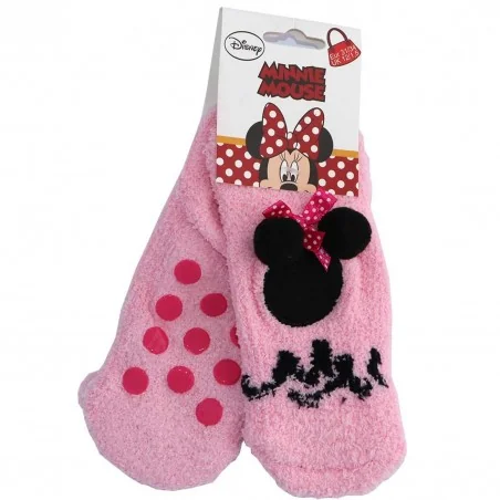 Disney Minnie Mouse Παιδικές χνουδωτές Αντιολισθητικές κάλτσες κοντές (HS0628) - Κάλτσες χειμωνιάτικες - αντιολισθητικές κορίτσι