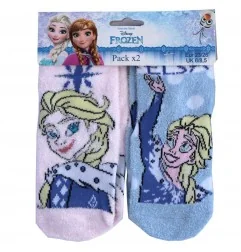 Disney Frozen Παιδικές χνουδωτές Αντιολισθητικές κάλτσες σετ 2 (HS0743) - Κάλτσες χειμωνιάτικες - αντιολισθητικές κορίτσι