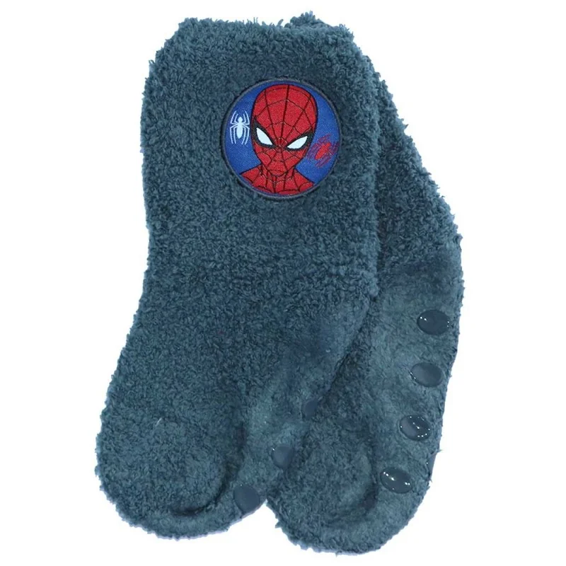 Marvel Spiderman Παιδικές χνουδωτές Αντιολισθητικές κάλτσες (HS0623 Grey)