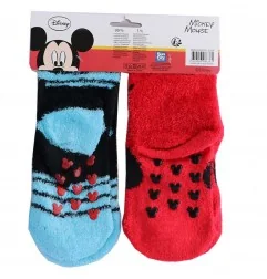 Disney Mickey Mouse Παιδικές χνουδωτές Αντιολισθητικές κάλτσες σετ 2 (HS0748)
