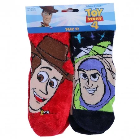 Toy Story Παιδικές χνουδωτές Αντιολισθητικές κάλτσες σετ 2 (HS0749) - Κάλτσες χειμωνιάτικες - αντιολισθητικές αγόρι