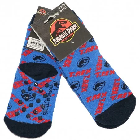 Jurassic World Παιδικές Αντιολισθητικές Κάλτσες πετσετέ (VH0625 blue) - Κάλτσες χειμωνιάτικες - αντιολισθητικές αγόρι