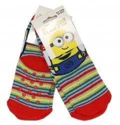 Minions Παιδικές Αντιολισθητικές Κάλτσες πετσετέ (VH0626 red) - Κάλτσες χειμωνιάτικες - αντιολισθητικές αγόρι