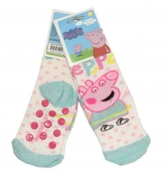 Peppa Pig Παιδικές Αντιολισθητικές Κάλτσες πετσετέ (VH0662 ecru) - Κάλτσες χειμωνιάτικες - αντιολισθητικές κορίτσι