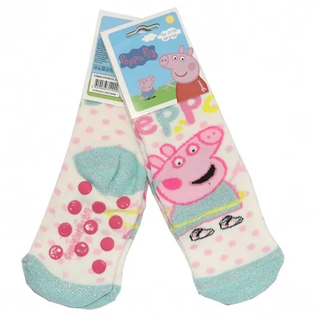 Peppa Pig Παιδικές Αντιολισθητικές Κάλτσες πετσετέ (VH0662 ecru) - Κάλτσες χειμωνιάτικες - αντιολισθητικές κορίτσι