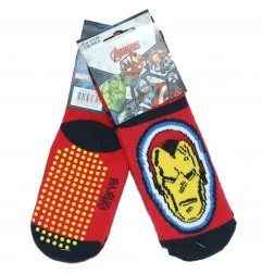 Marvel Avengers Παιδικές Αντιολισθητικές Κάλτσες πετσετέ (VH0676 red) - Κάλτσες χειμωνιάτικες - αντιολισθητικές αγόρι