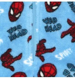 Marvel Spiderman ολόσωμη πιτζάμα fleece coral για αγόρια (HW2158 blue) - Ολόσωμες Πιτζάμες