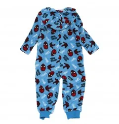 Marvel Spiderman ολόσωμη πιτζάμα fleece coral για αγόρια (HW2158 blue) - Ολόσωμες Πιτζάμες
