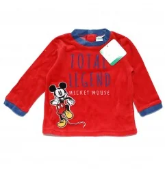 Βρεφικό Βελούδινο Σετ 2 τμχ. Disney Baby Mickey Mouse - Γαλάζιο & Μπλε Σκούρο (HS5356) - Φόρμες