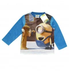 Minions Παιδική Πιτζάμα Βελουτέ για αγόρια (PH2109Blue) - Χειμωνιάτικες / εποχιακές πιτζάμες