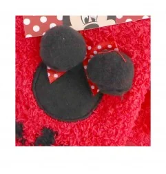 Disney Minnie Mouse Παιδικές χνουδωτές Αντιολισθητικές κάλτσες κοντές (HS0628red)