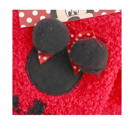 Disney Minnie Mouse Παιδικές χνουδωτές Αντιολισθητικές κάλτσες κοντές (HS0628red)