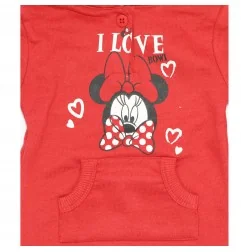 Βρεφικό Χειμωνιάτικο Μπλουζοφόρεμα Disney Minnie Mouse με Κουκούλα - Κόκκινο (DIS MF 51 18 9643)