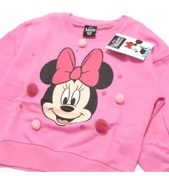 Disney Minnie Mouse παιδική μπλούζα φούτερ για κορίτσια (DIS MF 52 18 B190 W pink)