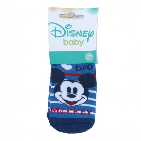 Βρεφικές Αντιολισθητικές Κάλτσες Disney Baby Mickey Mouse - Μπλε Πετσετέ (HS5697.I00)