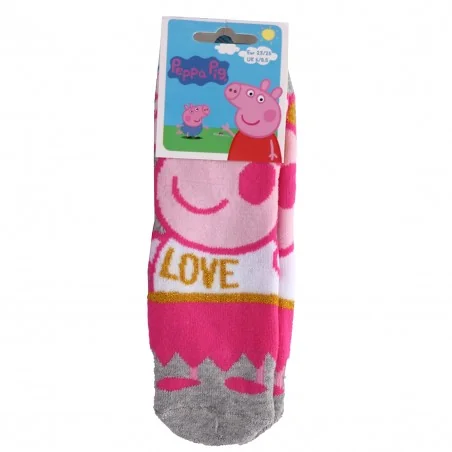 Peppa Pig Παιδικές Αντιολισθητικές Κάλτσες πετσετέ (HU0639Grey)