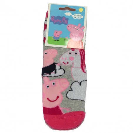 Peppa Pig Παιδικές Αντιολισθητικές Κάλτσες πετσετέ (HU0666 GREY)