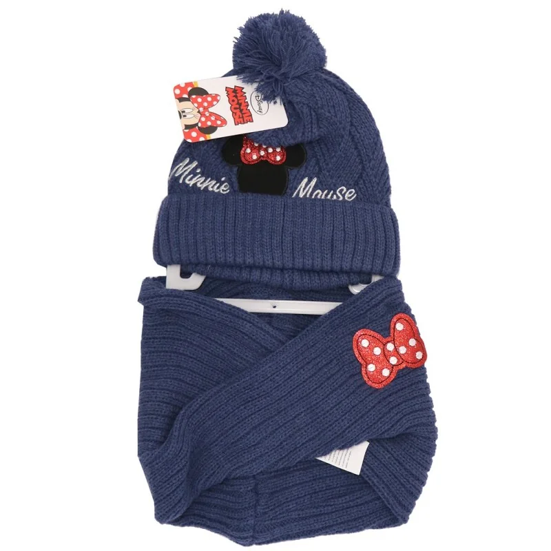 Disney Minnie Mouse Χειμωνιάτικο Σετ Σκουφάκι, κασκόλ λαιμό (HS4052NAVY) Disney Minnie Mouse Χειμωνιάτικο Σετ Σκουφάκι, κασκόλ λαιμό (HS4052NAVY)