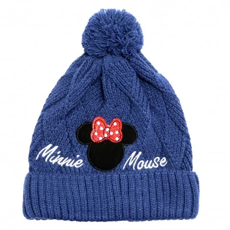 Disney Minnie Mouse Χειμωνιάτικο Σετ Σκουφάκι, κασκόλ λαιμό (HS4052NAVY)