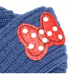 Disney Minnie Mouse Χειμωνιάτικο Σετ Σκουφάκι, κασκόλ λαιμό (HS4052NAVY) - Σκούφοι-Γάντια -Κασκόλ