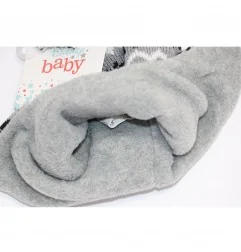Disney Baby Mickey Mouse Βρεφικό Πλεκτό Σκουφάκι με Προστασία Αυτιών & Πομ Πόν (Γκρι) (DIS BMB 51 39 9954)