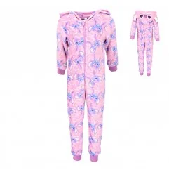 Disney Lilo & Stitch Παιδική Ολόσωμη Πιτζάμα Fleece Coral (ONESIE-LILO-G) - Ολόσωμες Πιτζάμες