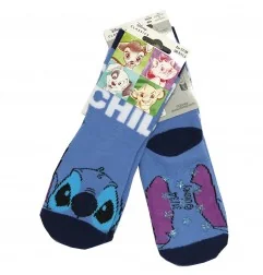 Disney Lilo & Stitch Παιδικές Αντιολισθητικές Κάλτσες πετσετέ (HW0695.BLUE) - Κάλτσες χειμωνιάτικες - αντιολισθητικές κορίτσι