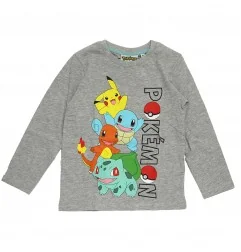 Pokémon Μακρυμάνικο μπλουζάκι για αγόρια (FKC68237 GREY) - Μπλουζάκια Μακρυμάνικα (μακό)
