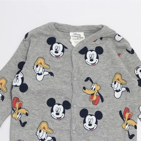 Disney Baby Mickey Mouse & Friends Βρεφικό Ολόσωμο Φορμάκι - Γκρι (ARJ165343)