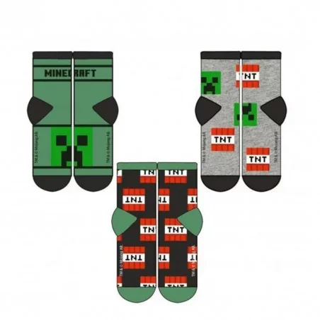 Minecraft Παιδικές κάλτσες σετ 3 ζευγάρια (FKC54962) Minecraft Παιδικές κάλτσες σετ 3 ζευγάρια (FKC54962)