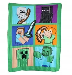 Minecraft Παιδική Κουβέρτα Fleece 150x200εκ (MC008) - Disney/ ήρωες