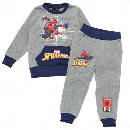 Spiderman Παιδικό Χειμωνιάτικο Σετ Φόρμας για αγόρια (SPI23-2780Grey) - Φόρμες