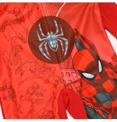 Marvel Spiderman ολόσωμη πιτζάμα fleece για αγόρια (HU2133 RED) - Ολόσωμες Πιτζάμες