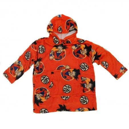 Dragon Ball Κουβέρτα- Μπλούζα fleece coral για ενήλικες με μανίκια και κουκούλα (AYM071887) - Μπλούζα-Κουβέρτα/ κουβερτα με μ...